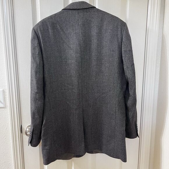 Zino Italian Regent Silk and Wool Sport Coat Blazer Two-Button Men's Size 44L - Picture 14 of 16
